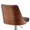 Armen Living Jacob Adjustable Swivel Black Faux Leather and Walnut Wood Bar Stool with Chrome Base LCJBBAWABL - alternate 9